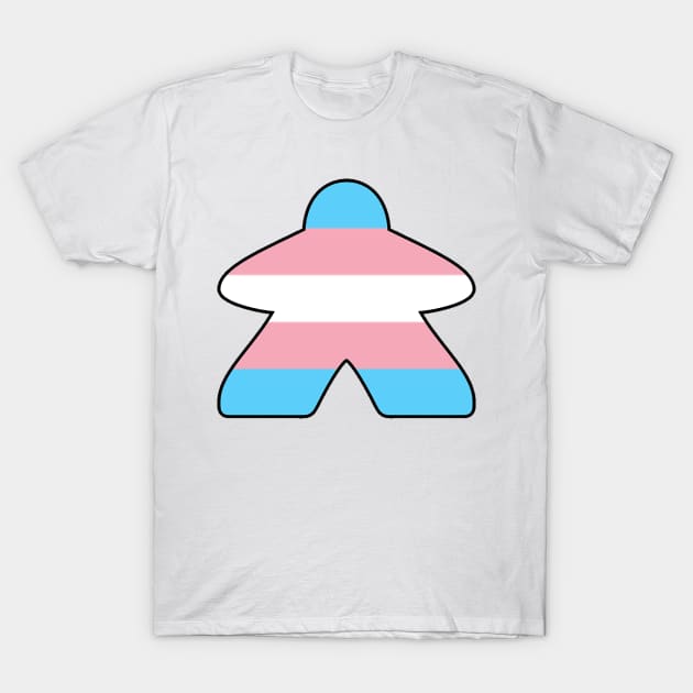 Trans Meeple T-Shirt by Button Witch